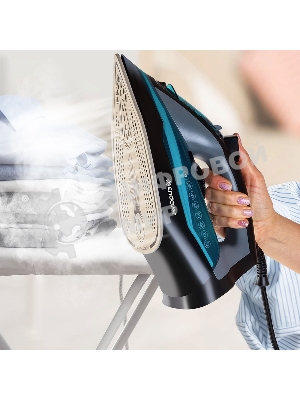 Утюг Endever DELTA-234 черный/лазурно-синий, 2400 Вт, 35 г/мин, 145 г/мин, 350 мл
