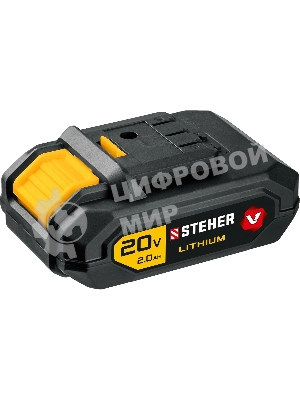 Дрель-шуруповерт STEHER CDB-200-1, 20 В, 2 Ач, 45 Нм, бесщеточный