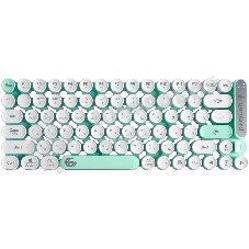 Клавиатура беспроводная Gembird KBW-9, 80кл, подсветка 6 цв, BT 5.1/радио/USB, белая