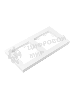 Рамка Эпика 2-местная, белая, пластик