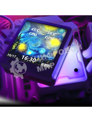 Водяное охлаждение для процессора Thermalright Grand Vision 360 (360mm, LED, White, ARGB/Fans: 3x120mm, 80.45CFM, 29.4dBA, 2150RPM/Pump height 72.5mm, 6400RPM, Rad thickness 27mm/S: 1700, 1200, 1851, 115X, 2011, 2066, AM5, AM4)