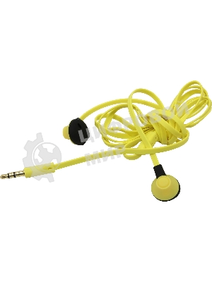 Проводные наушники Smartbuy Boost желтый, внутриканальные, Jack 3.5 мм, покрытие soft-touch, микрофон на проводе