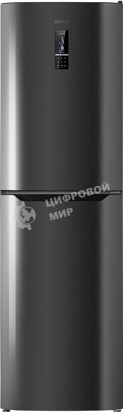 Холодильник Atlant ХМ-4623-159-ND черный металлик двухкамерный 187/125л морозилка снизу, No Frost