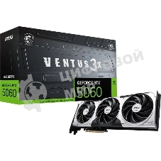 Видеокарта MSI PCI-E 5.0 RTX 5060 8G VENTUS 3X NVIDIA GeForce RTX 5060 8Gb 128bit GDDR6 2602/28000 HDMIx1 DPx3 HDCP Ret