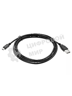 Кабель USB 2.0 A-->mini-B 5P (1.8 м) черный, Telecom TC6911BK-1.8M
