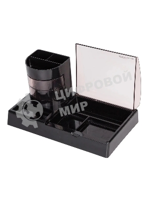 Настольный набор Deli E38254 (16 предметов) пластик, черный