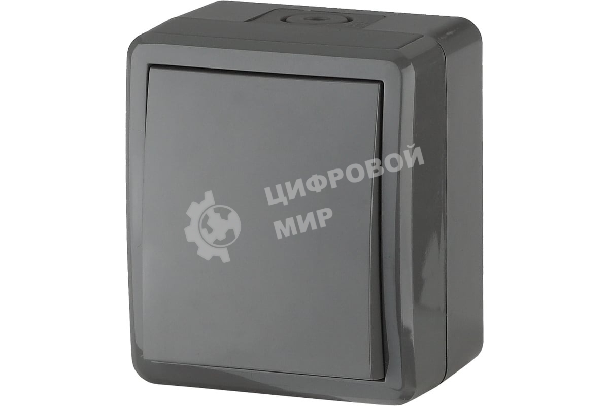 Выключатель ЭРА 11-1401-03 IP54, 10АХ-250В, ОУ, Эксперт, серый (16/160/2560)