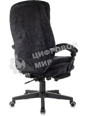 Кресло руководителя Бюрократ T-9950MSG-F Fabric черный Light-20, крестов. пластик, подст. для ног