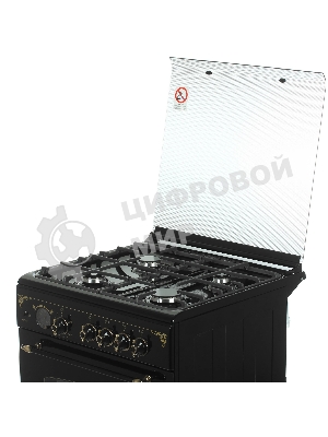 Плита газовая Gefest ПГ 6100-03 0179 черный, конфорок 4 шт, духовка 52 л, 60 см x 85 см x 60 см