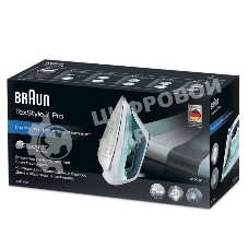 Утюг Braun SI7042GR белый/бирюзовый, 2400 Вт, 50 г/мин, 220 г/мин, 300 мл