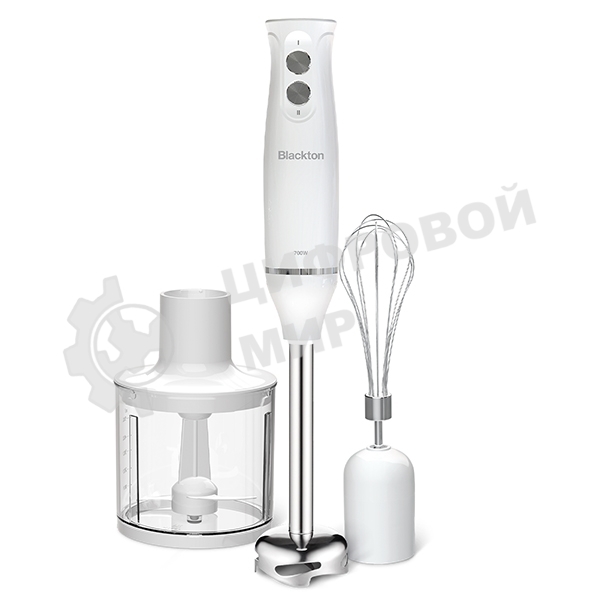 Блендер погружной Blackton Bt HB421PS White. блендер+миксер+измельчитель Мощность:700 Вт