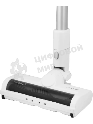 Пылесос вертикальный Coolfort CF-3003 белый, питание от аккумулятора, 120 Вт, уборка сухая, пылесборник 0.5 л, работа от АКБ max 40 мин.