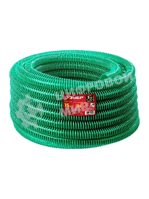 Шланг Зубр напорно-всасывающий со спиралью ПВХ, 3 атм, 25мм х 15м [40325-25-15]