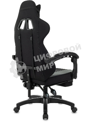 Кресло Zombie Weaver черный/серый, ткань, подголовник, подставка для ног