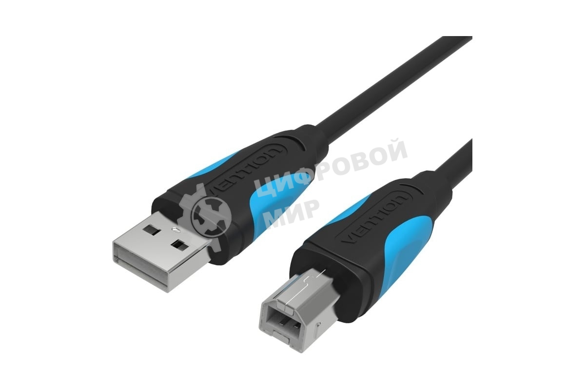 Кабель Vention USB 2.0 AM/BM - 3 м. черный VAS-A16-B300