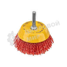 Щетка для дрели Denzel 75 мм, чашка, со шпилькой, нейлоновая щетина