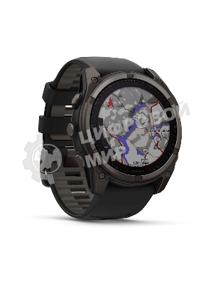 Смарт-часы Garmin Fenix 8 Solar Sapphire титановый угольно-серый DLC, черный 51мм