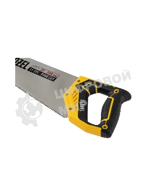 Ножовка по дереву Denzel 500 мм, 9 TPI, зуб 3D, двухкомпонентная рукоятка