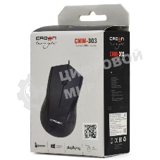 Мышь проводная CROWN CMM-303 черный