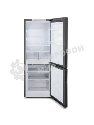 Холодильник Бирюса B-W6133 графит двухкамерный 210/100 л морозилка снизу, аавтоматическое оттаивание