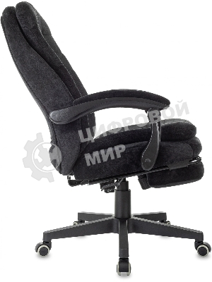 Кресло руководителя Бюрократ T-9950MSG-F Fabric черный Light-20, крестов. пластик, подст. для ног