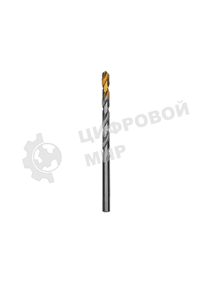 Сверло спиральное по металлу Denzel 11 х 195 мм, Р6М5, Golden Tip, удлиненное