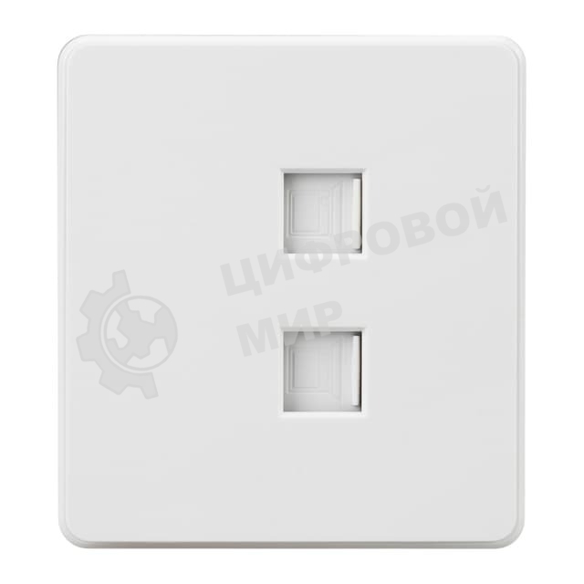 Розетка Kranz ROUND компьютерная двойная RJ45+RJ45 кат6 с/у перламутр