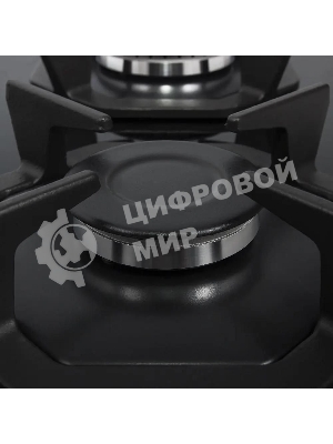 Газовая варочная панель Maunfeld EGHG.64.2CB/G, 4 конфорки, закаленное стекло, черный