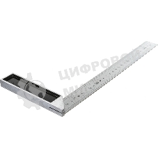 Угловая линейка стальная Deli DL302300 300мм нержавеющая сталь + алюминиевое основание