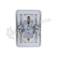 Розетка 2-м CLASSICO защ. шторки с заземл. 2128x белый ASD/IN HOME 4690612000985