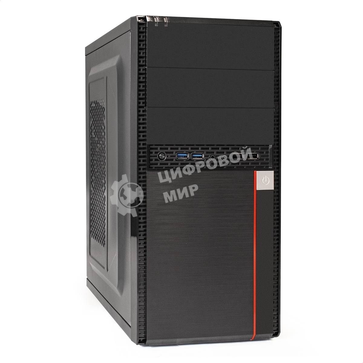 Компьютерный корпус ExeGate EX284038RUS Minitower BA-204U Black, mATX, (AA500, 80мм), 2хUSB+2хUSB 3.0, Audio