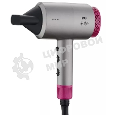 Фен BQ HD1818M серый/розовый, 1800 Вт, ионизация