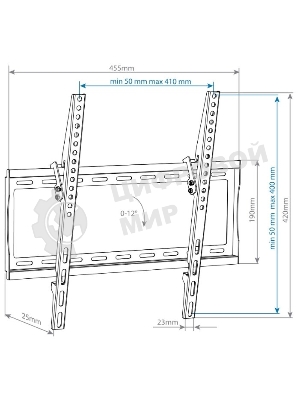 Кронштейн для телевизора Arm Media STEEL-4 черный 22