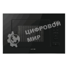 Встраиваемая микроволновая печь Gorenje, 20 л, 5 уровней мощности, 8 автопрограмм, электронное управление/утапливаемый переключатель, дисплей, гриль, поворотный стол, пошаговое приготовление, быстрый старт, черный