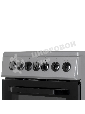 Плита электрическая Beko FFSE57114GS серебристый, конфорок 4 шт, духовка 55 л, 50 см x 85 см x 60 см