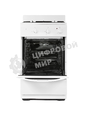 Плита комбинированная Flama CK 2202 W белый, конфорок 2 шт, духовка 30 л, 50 см x 85 см x 38 см