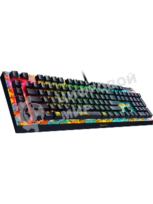 Клавиатура Razer BlackWidow V4 X Green Switch Pokemon Kanto Starters Edition проводная, USB Type-A, желтый
