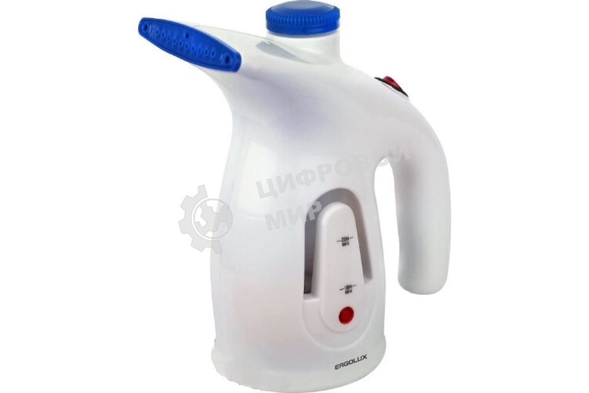 Отпариватель Ergolux ELX-GS01-С35 белый/синий, 800 Вт, 98 г/мин, 200 мл