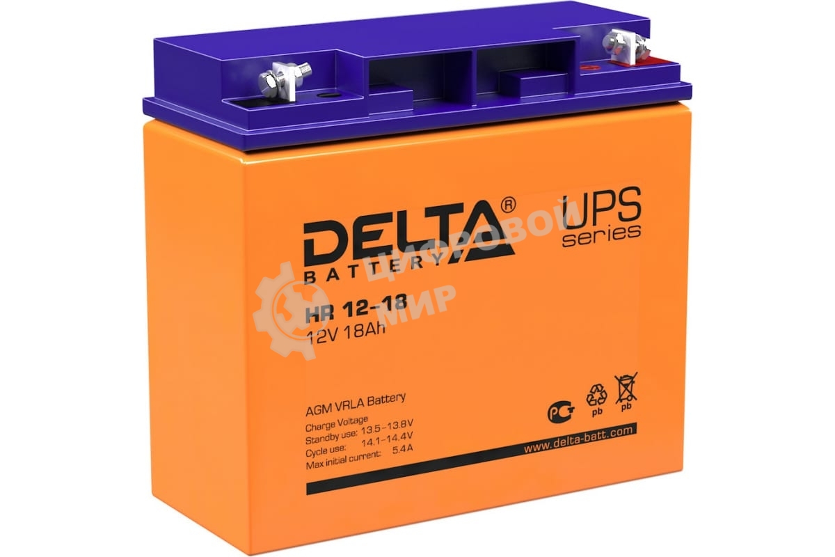 Батарея для ИБП Delta HR 12-18 (12V, 18Ah)