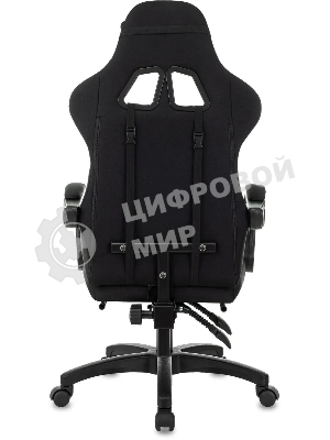 Кресло Zombie Weaver черный/серый, ткань, подголовник, подставка для ног