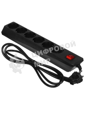 Сетевой фильтр SVEN Optima 1,8 м (6 розеток с защитными шторками) черный, цветная коробка