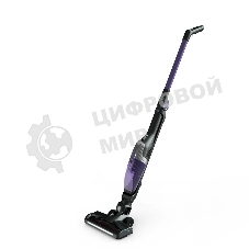 Пылесос вертикальный Tefal TY1238WO серый/фиолетовый, питание от аккумулятора, 145 Вт, уборка сухая, пылесборник 0.4 л, работа от АКБ max 40 мин.