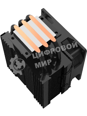Кулер ZALMAN CNPS4X BLACK V2, 92мм FAN, 3 HEAT PIPES, 4-PIN PWM, 800-2000 RPM, 29DBA, HYDRO BEARING, LGA1851/1700, AM5/AM4, screw type installation