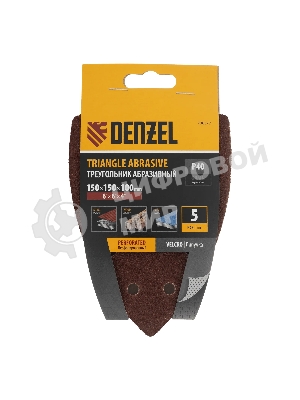 Треугольник абразивный Denzel на ворc. подложке под 