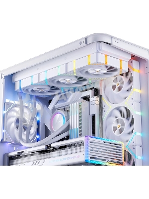 Вентилятор для корпуса JONSBO HF2-120WR Reverse (120x120x25мм, 4-pin PWM, ARGb, 63.3CFM, 29.5dBA, 2200RPM, белый)