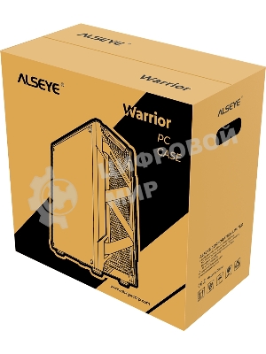 Компьютерный корпус ALSEYE Warrior-B Mini-ITX/Micro ATX/ATX, USB 2.0*2+HD Audio+USB 3.0*1, 
