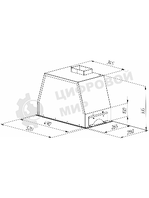 Вытяжка встраиваемая Zigmund & Shtain K 014.5 B черный, 52 см, 1100 куб. м/ч, 62 дБ