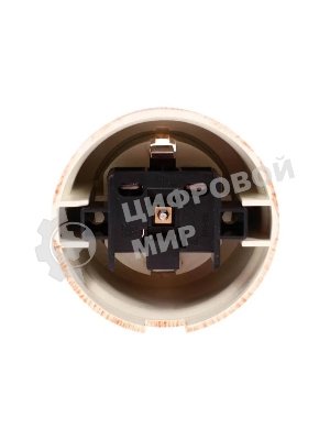 Розетка Bironi B1-101-13 1-м ОП Лизетта, 16А IP20 ретро с заземлением, ABS-пластик, карельская сосна