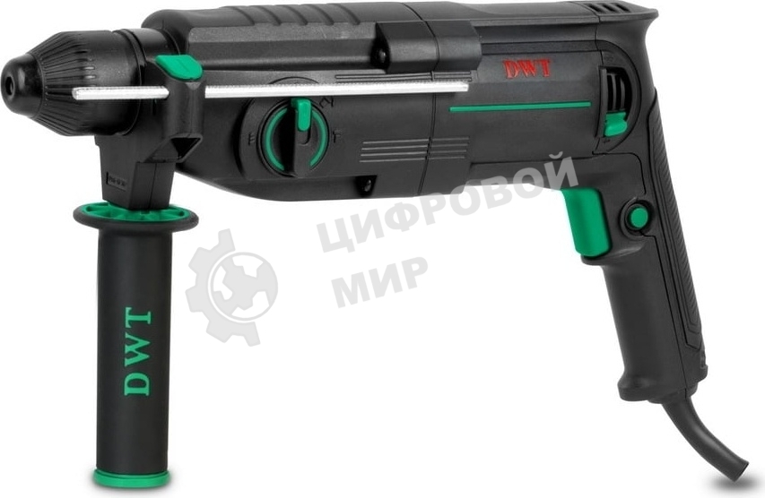 Перфоратор сетевой DWT SBHP08-26 BMC /800 Вт/3.7 Дж/до 5530 уд.в мин/до 1350 об.в мин/SDS-Plus/морозостойкий кабель/кейс/черный (SBHP08-26 BMC)