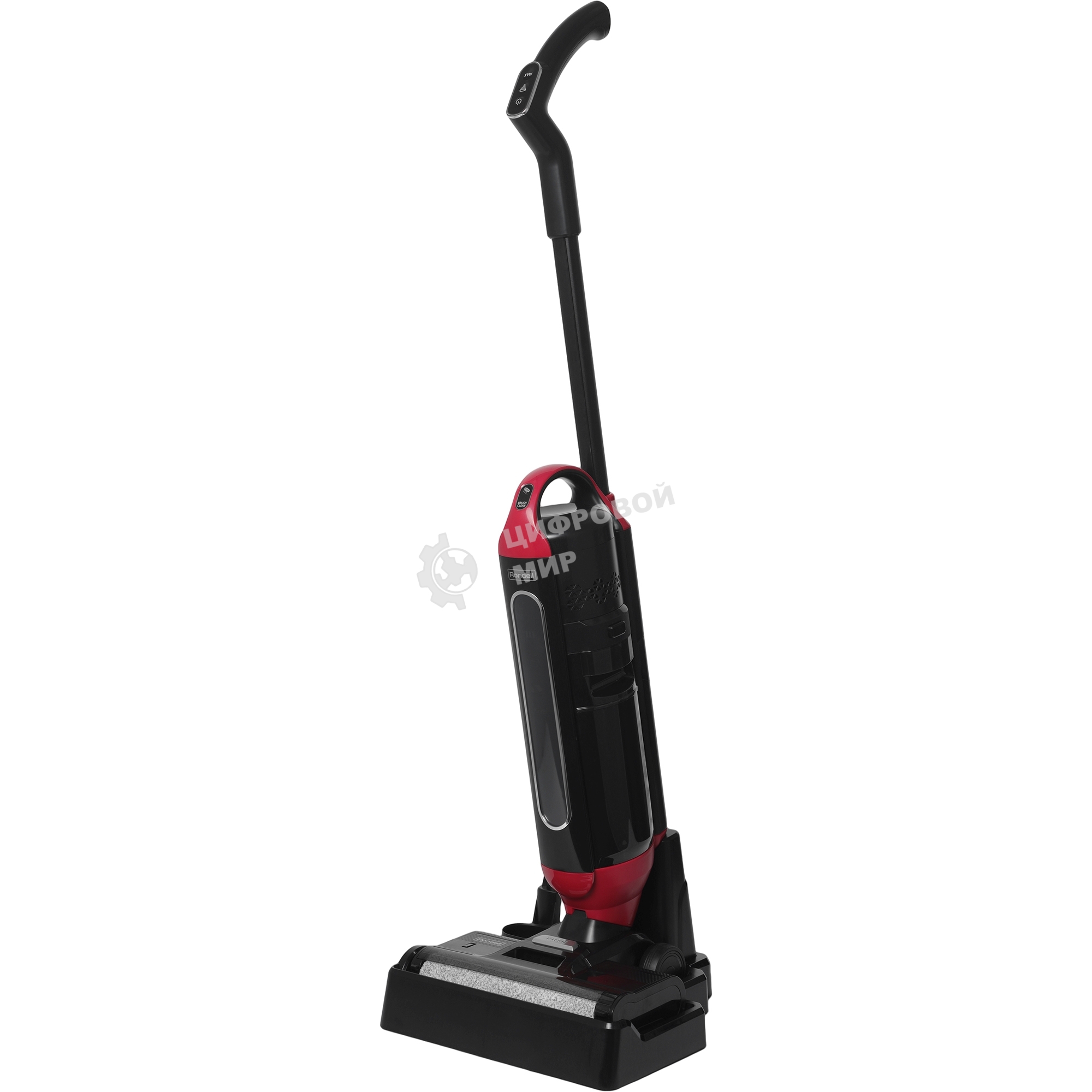 Пылесос моющий Rondell RDE-2080 черный/красный, питание от аккумулятора, 120 Вт, уборка влажная/сухая, пылесборник 0.4 л